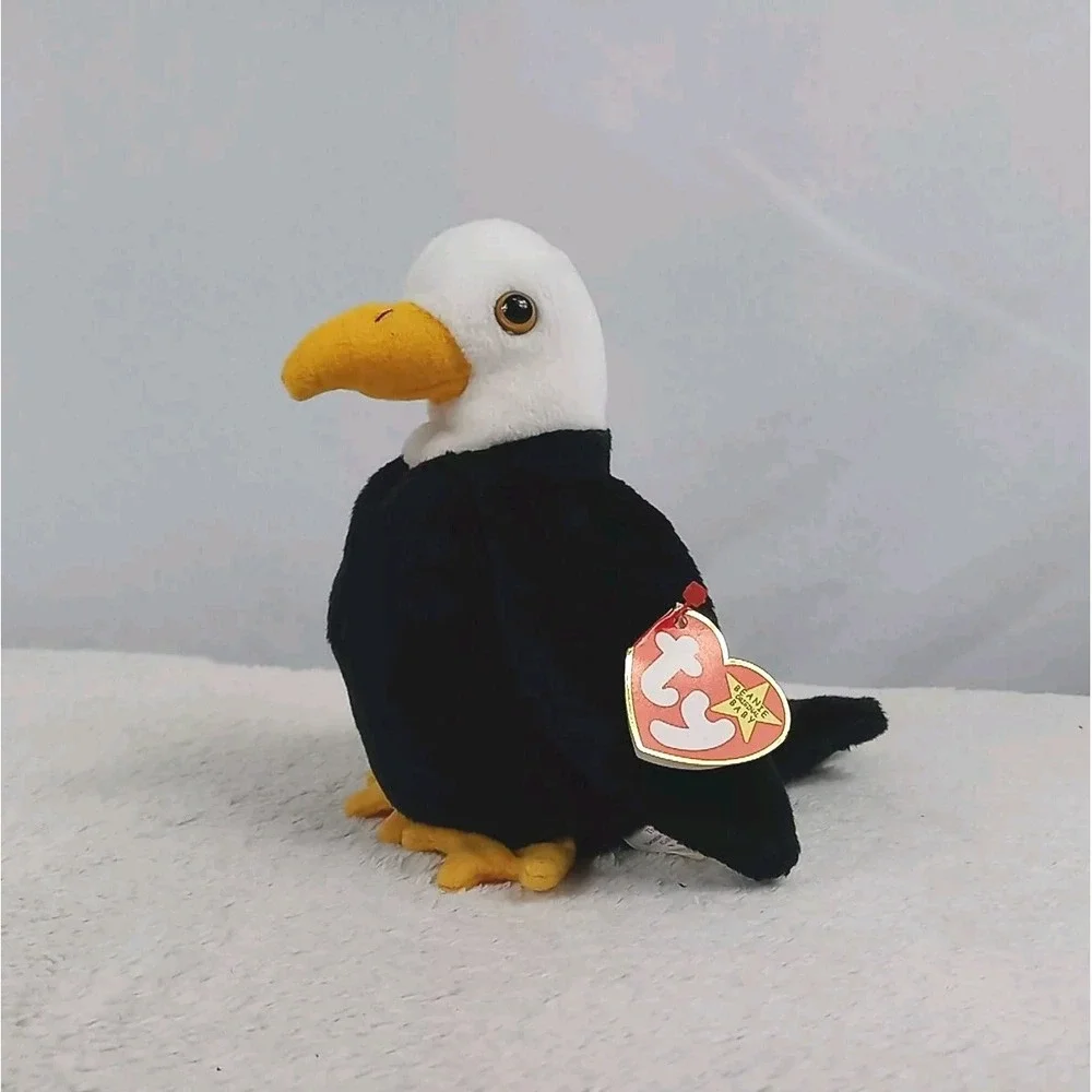 VTG Ty Beanie Baby BALDY The Eagle 1996 Retired Bald Eagle Bean Bag Plush Animal